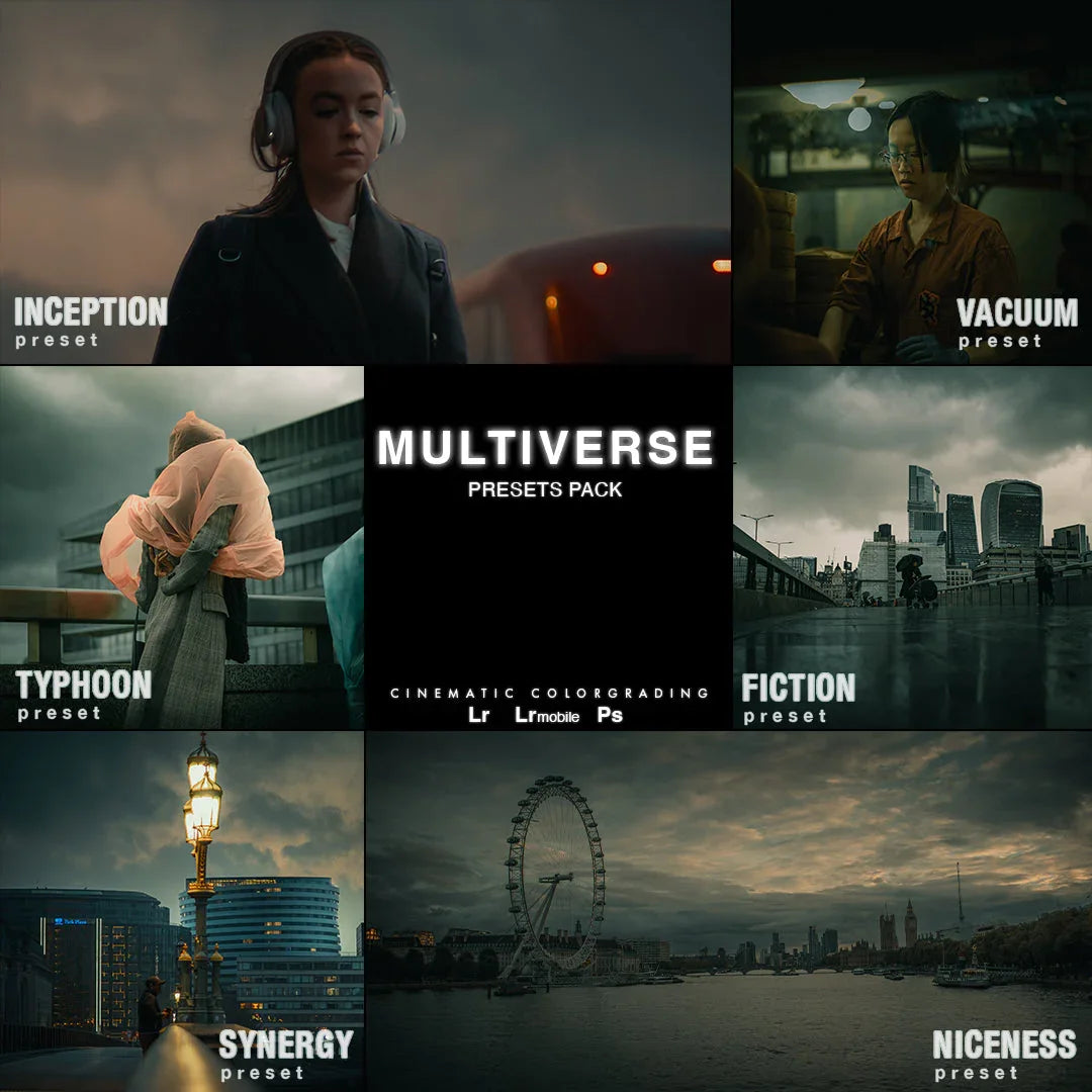 Multiverse preset cover image – cinematic Lightroom tones for storytelling